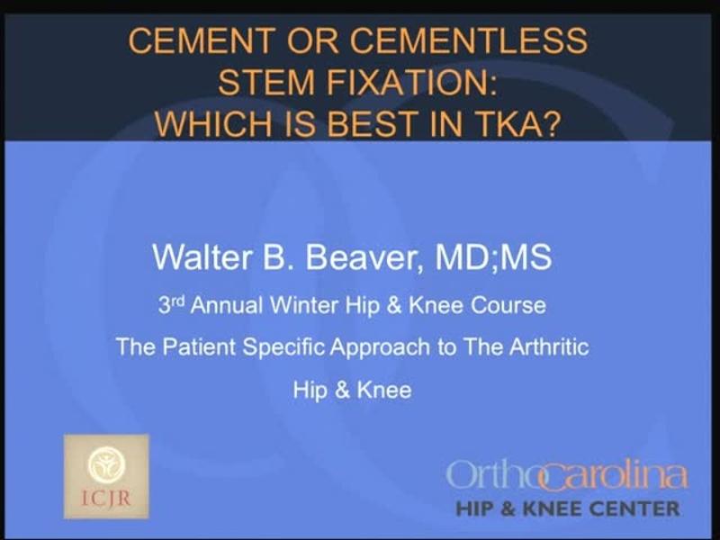 Cement or Cementless Stem Fixation - Which is Best in TKA