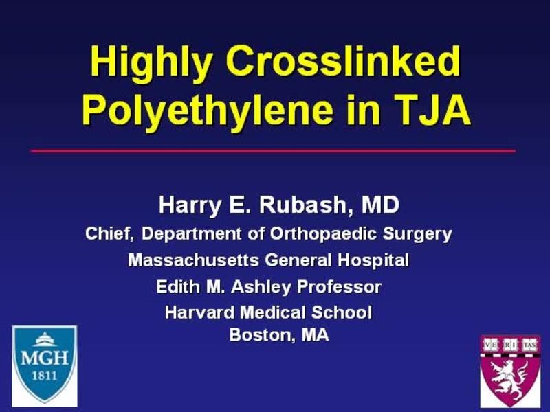 Crosslinked Polyethylene Has Its Benefits in TKA