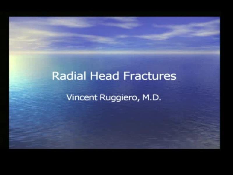 Radial Head Fractures