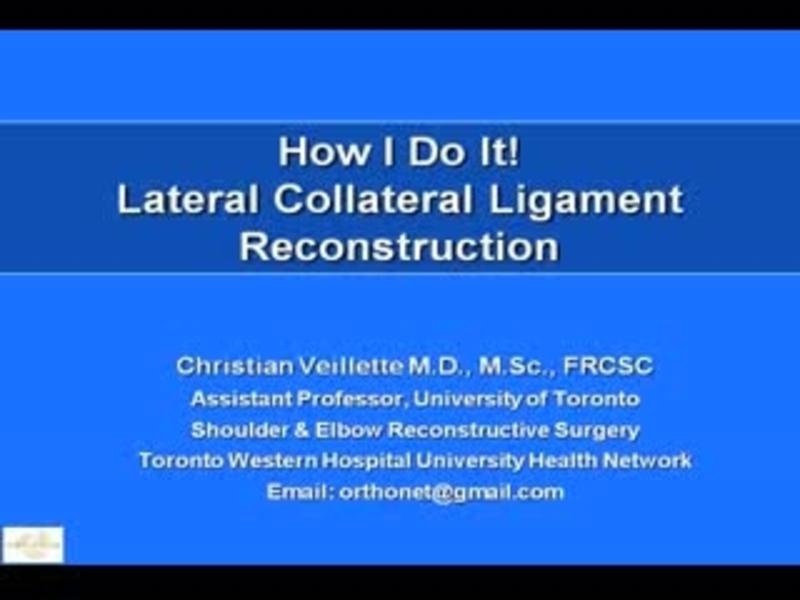 Lateral collateral ligament reconstruction of the elbow