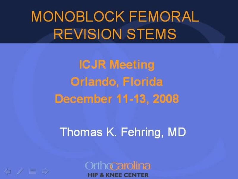How I Put In a Fully Coated Femoral Stem