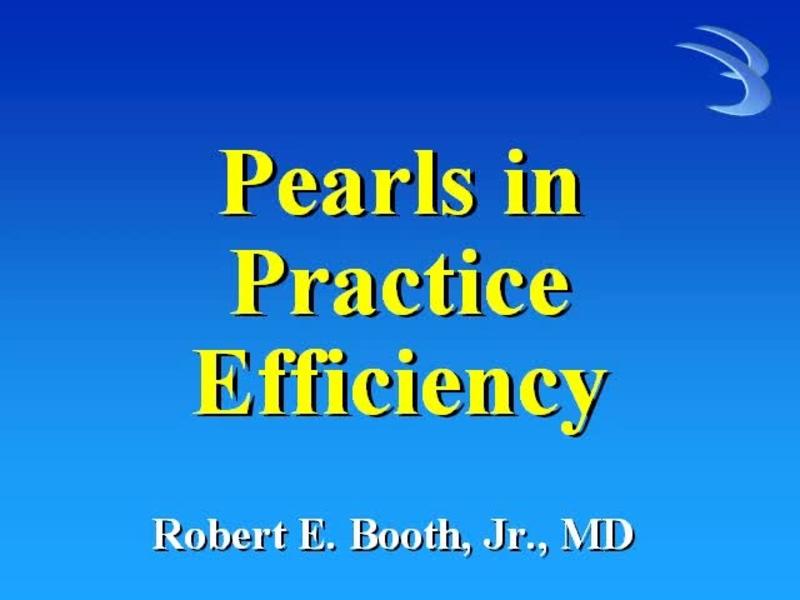 Pearls in Practice Efficiency in Joint Arthroplasty
