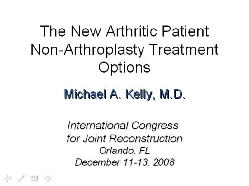 Knee Non-arthroplasty Treatment Case Presentations and Discu
