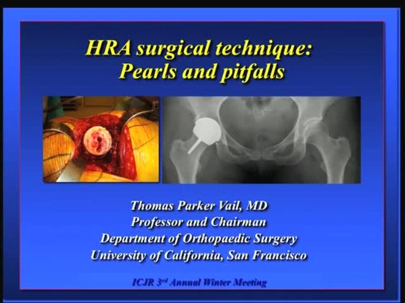 HRA Surgical Technique - Pearls and Pitfalls