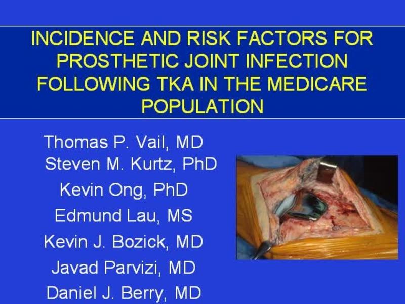 Incidence and Risk Factors for Prosthetic Joint Infection Fo