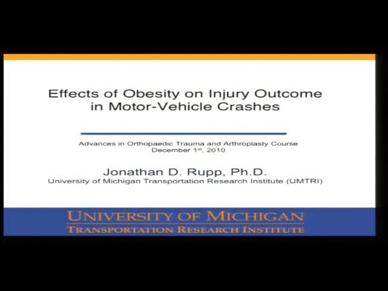Effects of Obesity on Injury Outcome in Motor-Vehicle Crashe