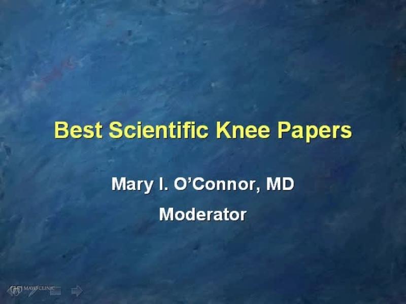 Outstanding Scientific Knee Papers - Discussion